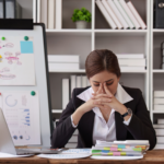 stressed out working woman